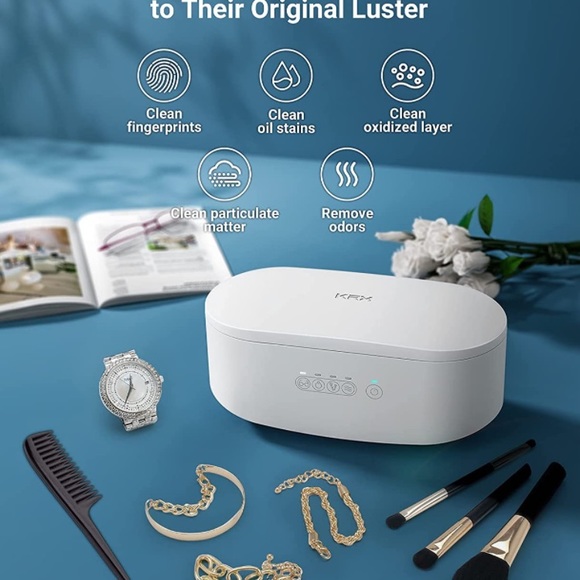 (1818) KRX Professional Ultrasonic Jewelry Cleaner Glass Ring Gold Silver Diamon - Picture 4 of 6